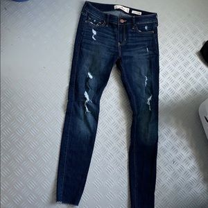 Hollister Ripped low rise super skinny jeans